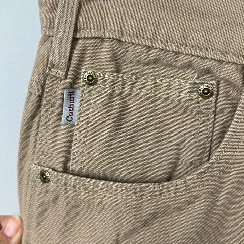 Carharrt 36x 30 Cargo Carpenter Style Pants Tan Dungaree Loose Fit - Picture 5 of 11